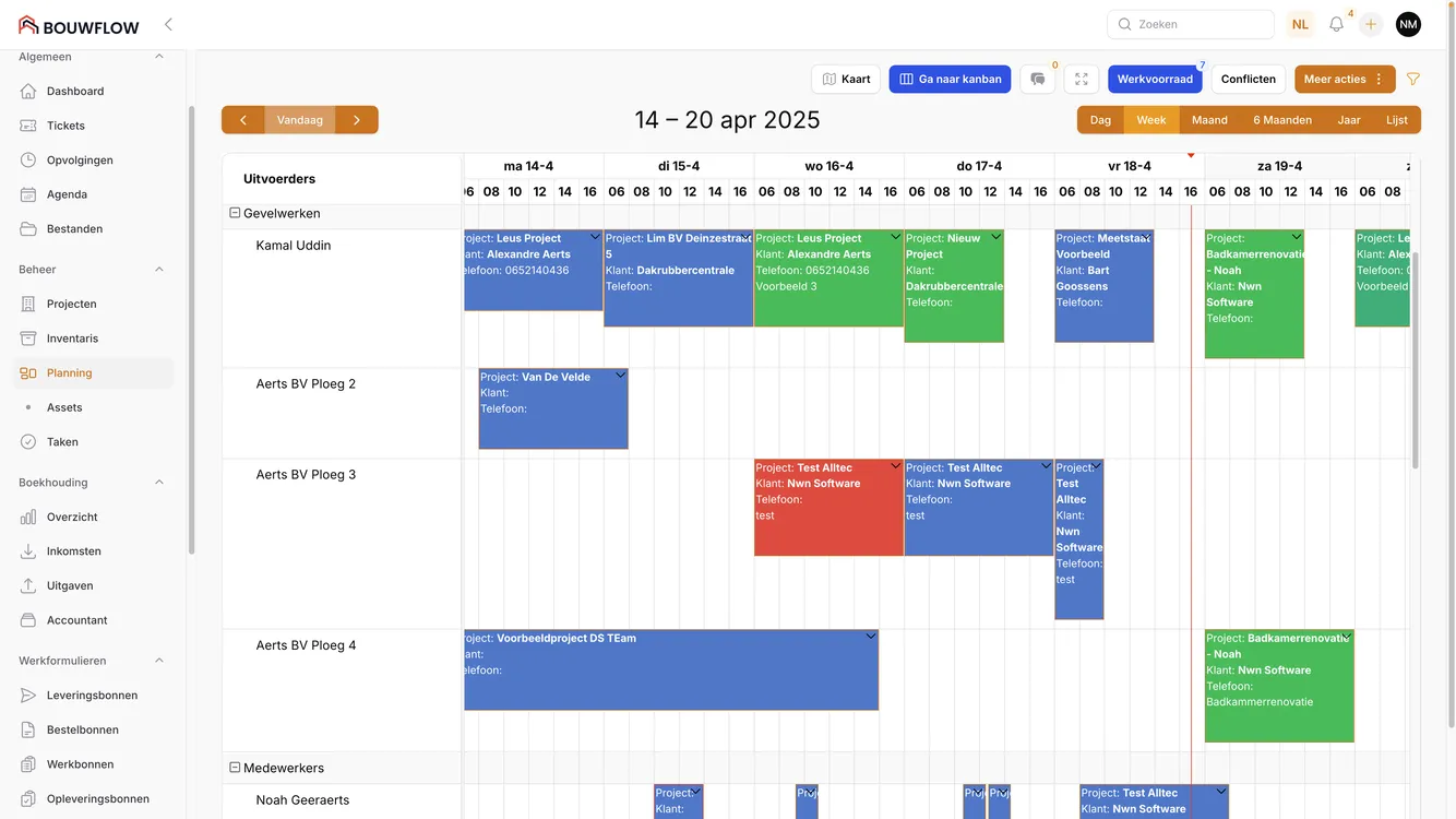 Logiciel de planification pour installateurs
